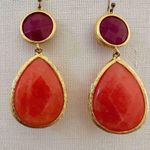 Kay Jewelers pink teardrop statement earrings Photo 6