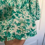 Anthropologie MAEVE Islet Teal and Cream Floral Button Up Blouse Size S Photo 8