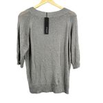 Beulah Sweater Gray Lightweight Three-Quarter Sleeve Pullover One Size New Photo 1