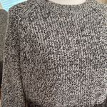 Fun Black and Gray Sweater with Eyelash Detailed Sleeves and Lower Sweater Photo 2
