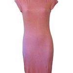 Mikey & Joey  rose pink knitted fitted high neck midi dress Photo 0
