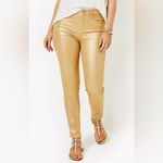 Lilly Pulitzer Eagan Tan/Gold Shimmer Denim Skinny Jeans Photo 2