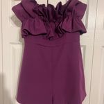 Purple Ruffle Romper Size M Photo 0