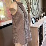 Forever 21 FOREVER 21 XXI Button Down Ruffle Front Striped Mini Shirt Dress Size Small Photo 2