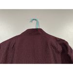 Eileen Fisher  Maroon Textured Silk Blend Blazer Jacket Large L Photo 7