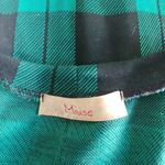 Miuse Green Black Plaid Tunic Dress Top Photo 3