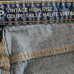 Gap  Vintage High-Rise Distressed Cropped Jeans Sz 16 Button-Fly Distressed Denim Photo 6