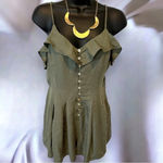 Forever 21 olive green romper dress juniors medium Photo 3