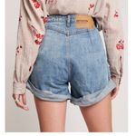 One Teaspoon Streetwalkers High Waist 80s Fit Denim Jean Shorts Venice Blue 25 Photo 1