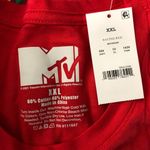 MTV Womens T Shirt Christmas Holiday Music Television Short Sleeve Red XXL Size 2X Photo 2
