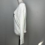 H&M Divided Women's Pullover Sweater Cream New York 1996 Cable Knit V-Neck Photo 4