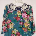 Johnny Was ‎ Floral Silk Tunic Dress Photo 8