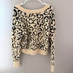 For Love & Lemons  Leopard Print Cardigan in Cream and Black Photo 4