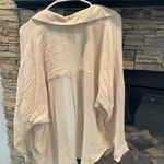 American Eagle Cream Button-Up Blouse Photo 2