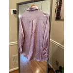 Pretty Little Thing  Sateen‎ Button Down Top size XS Lavender Photo 2