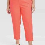 Ava & Viv  Women's Plus Size, orange High Rise Tapered Ankle Pants Size 26W Photo 0