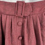 Modcloth  Wool Blend Full Skirt Midi Burgundy Size L Photo 2