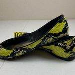 Embroidered Green & Black Snake Print Ballet Flats Size 6.5 Photo 4