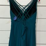 Swimsuits For All Cross Back Flowy Solid Tankini Swim Top NEW Size 14 Blue Photo 4