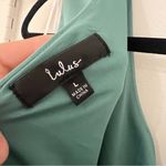Lulus Lulu’s Love Me Tonight Sage Green Satin One-Shoulder Mini Dress Photo 11