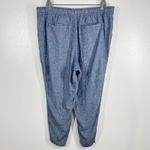 Old Navy  Linen Blend Pants High-Rise‎ Straight Taper Blue Casual XL Photo 2