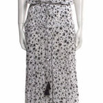 Poupette St. Barth Maxi Dress Size Medium White Print Sleeveless Shirtdress Photo 0