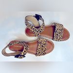 Gianni Bini  Women’s Kaygan Buckle Espadrille Y2K Sandal Leopard Calfhair Sz 8.5 Photo 1