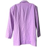 Open Edit  Linen Blend Blazer‎ Sz 1X Lavender Dopamine Dressing Pastel Oversize Photo 2