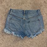 High Rise Denim Shorts with American Flag Pockets Size 2 Photo 2