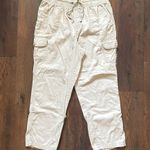 Woman Within écru cargo pants, size 12W petite Photo 0