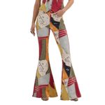 Wrangler NWT  x Lainey Wilson Printed Patchwork Sundown Flare Jeans Sz 26 Photo 2