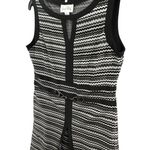 Joseph Ribkoff Knit Dress Womens 12 Black White Zig Zag Stretch Mod Retro Glam Photo 1