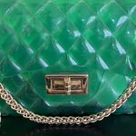 Le Miel  Green Gel Crossbody Bag With Gold Chain Photo 2