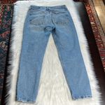 ZARA Light Wash Ripped Knee Mom Jeans Photo 4