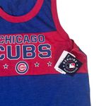 Genuine Merchandise MLB Chicago Cubs Women's Racerback Performance Tank Top in Blue & Red, Large Photo 2