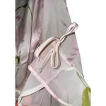 Private Luxuries Vintage Satin Robe Women Sm Floral Tulip Sleeve Pink Watercolor Photo 5