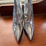 Arqa Knee Silver Metallic High Boots Women Wide Calf Stiletto Heel Zipper 8.5 39 Size undefined Photo 8