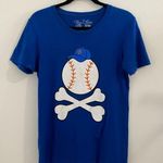 New York Mets The 7 Line Blue Crossbones Graphic Tee Size Large Photo 0