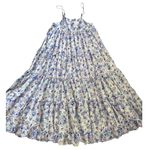 Storia  Kerri Flowy Ruffled Tiered Maxi in Blue Florals‎ Size Large Photo 1