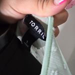 Torrid  Green Clip Dot Ruffle Kimono Photo 3