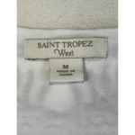 Saint Tropez West  Embroidered Blouse Top White Blue Long Sleeve Boho Medium Photo 3