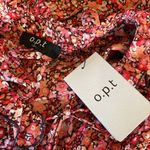 NWT O.P.T. X Anthropologie Floral Poppy Ruffle Tired Bohemian Midi Dress Red Photo 9
