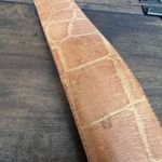 Vintage A. Brod Genuine Leather Wide Patterned Belt Size Large Made in the USA Tan Photo 6