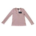 Gibsonlook Top Shirt Mauve Waffle Weave V-Neck Long Sleeve Casual Top Small NEW Photo 7