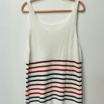 Boutique Colorful striped tank top size Large vneck sweater White Photo 1