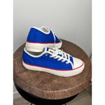 Sandro Paris Anouk Flame Solde Canvas Sneakers Royal Blue Lace Up US Size 8 Photo 9