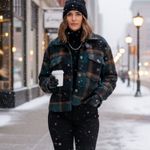 Aritzia  Wilfred Free Ganna Plaid Cropped wool blend Jacket XL Photo 1