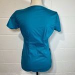 Dickies Teal Short Sleeve V-Neck Scrubs Top Photo 6