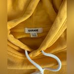 Garage  Yellow and White Striped Cropped Hoodie Photo 4