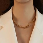 18K Gold Plated Chain Link Necklace and Bracelet Set NWT Birthday Holiday Gift Photo 1